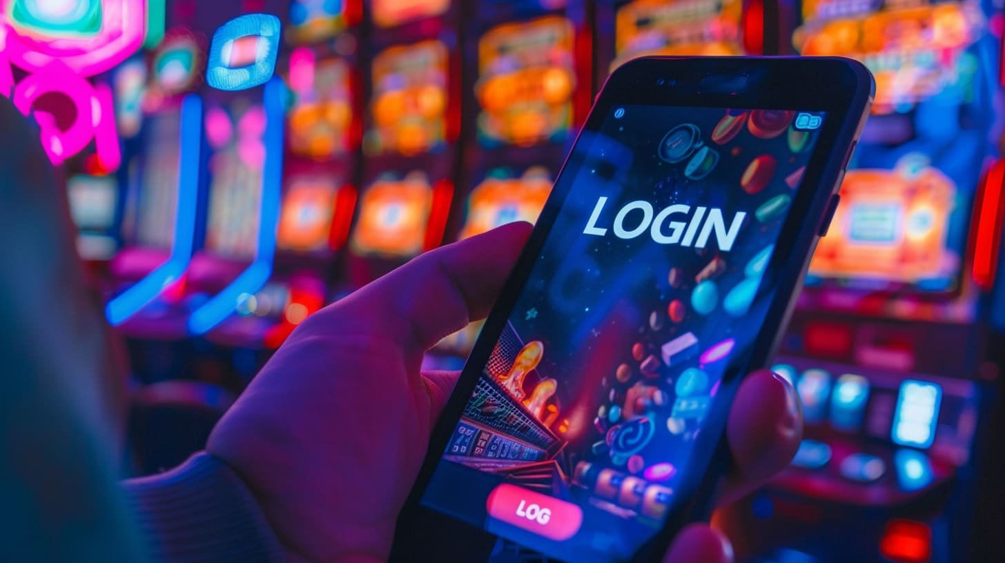 Filipino player spinning slot games on a smartphone at home